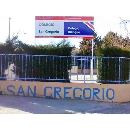 Cartel de centro escolar