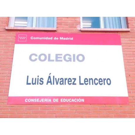 Cartel de centro escolar