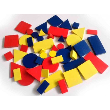 Conjunto bloques lógicos de madera