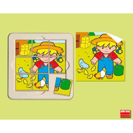 Puzzle 9 piezas "Nita en la granja"