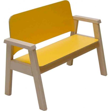 Banco infantil de madera 2 plazas