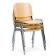 Silla de colectividad aries apilable de madera