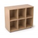 Estantería de madera con 6 casillas