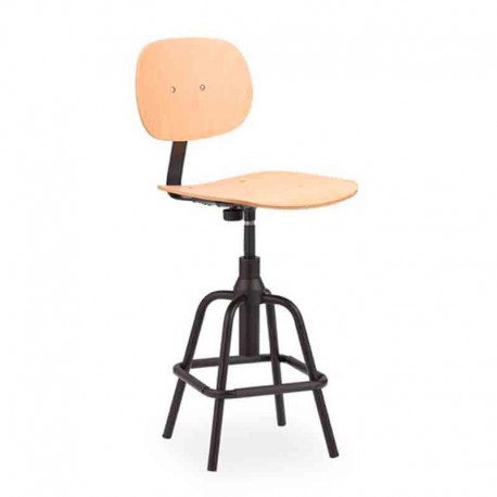 Silla taburete operativo teknos madera