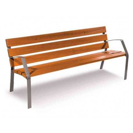 Banco en fundición y madera tropical