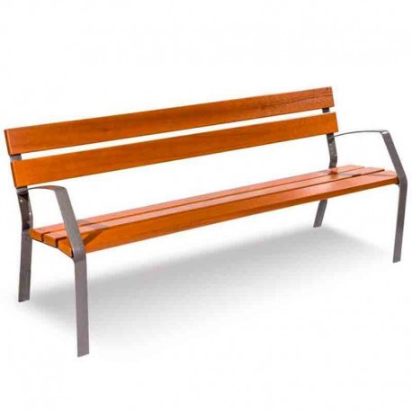 Banco en fundición y madera tropical