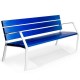 Banco azul en aluminio