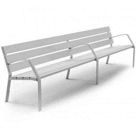 Banco doble en aluminio