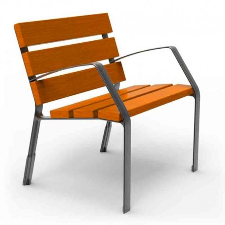 Silla en fundición y madera