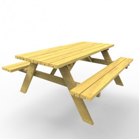 Mesa de picnic de madera pino