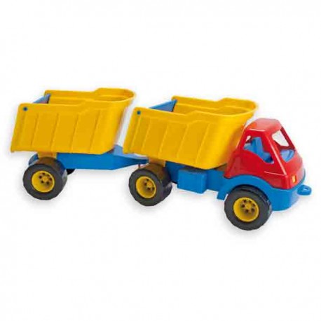 Camión con trailer de juguete