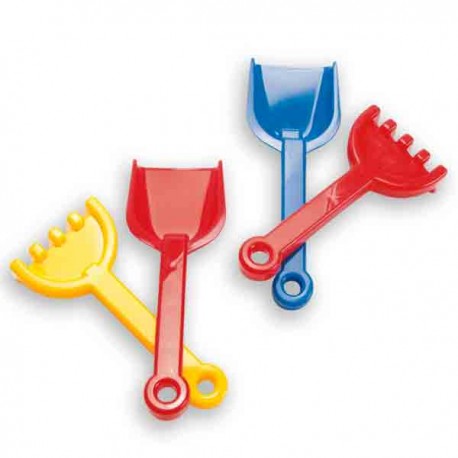 Pala y rastrillo de plástico