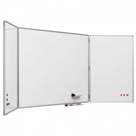 Pizarra blanca tríptico