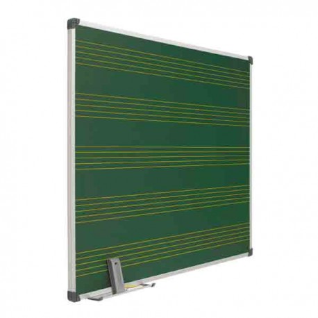 Pizarra verde acero vitrificado pentagrama