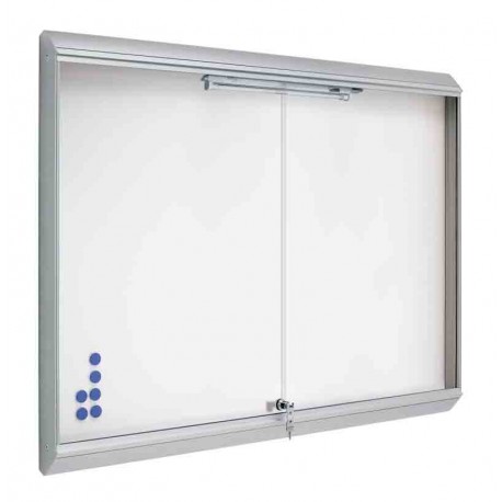 Vitrina Zenit pizarra blanca con luz