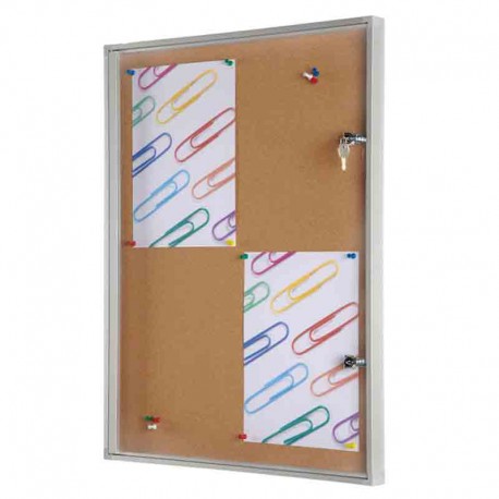 Vitrina de anuncios de corcho natural