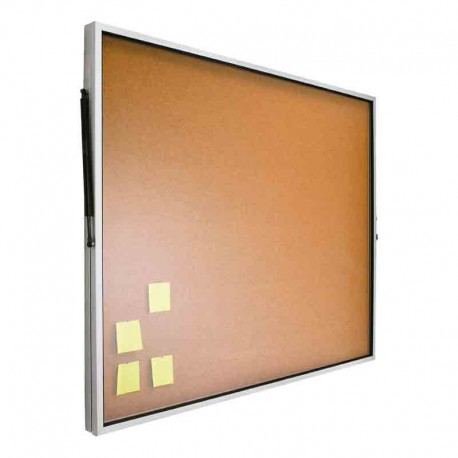 Vitrina de corcho con puerta telescópica