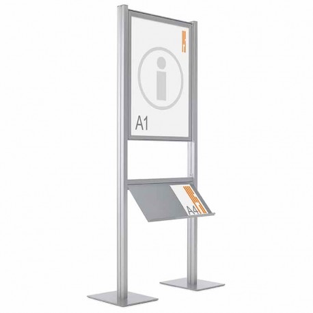 Expositores de información Quadra con panel