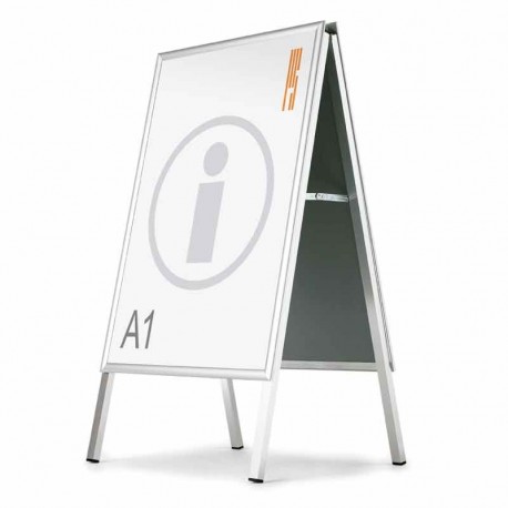 Expositor portapóster plegable doble cara