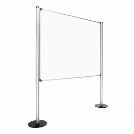 Mampara modular pizarra laminada blanca
