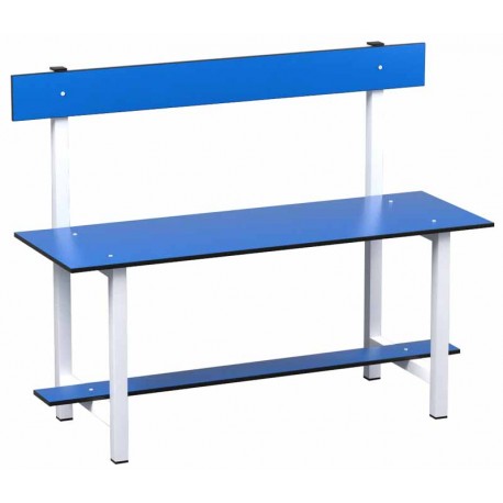 Banco fenólico 100 con respaldo y balda