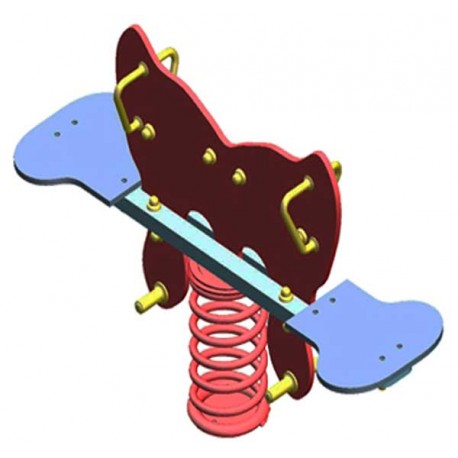 Muelle balancín dos asientos mariposa