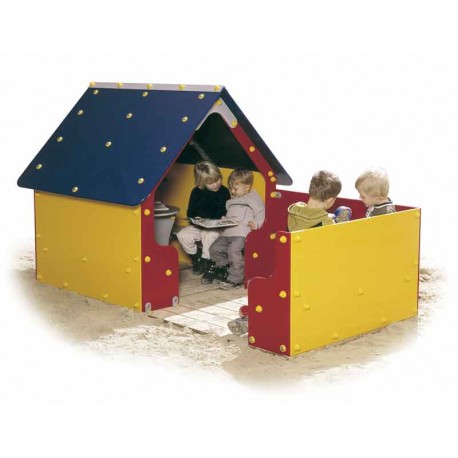 Casita de juegos con veranda