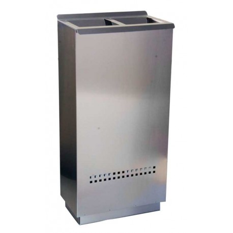 Papelera acero satinado Ecologic