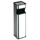 Papelera con cenicero acero satinado Inox