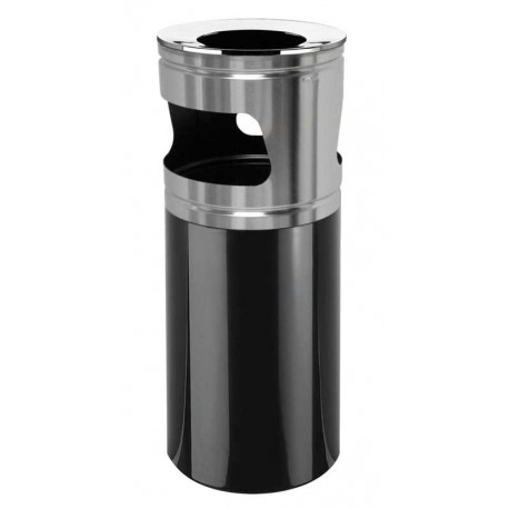 Papelera con cenicero acero Cenic