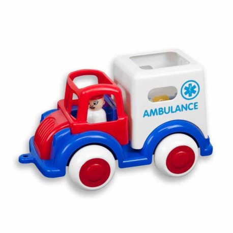 Ambulancia con 2 enfermeros y camilla