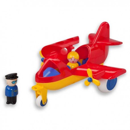 Avión de pasajeros con 2 personajes