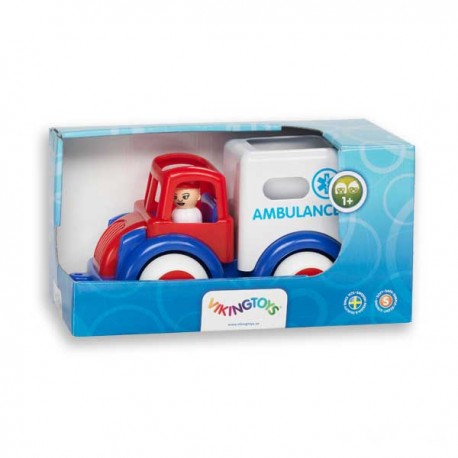 Ambulancia con 2 enfermeros y camilla