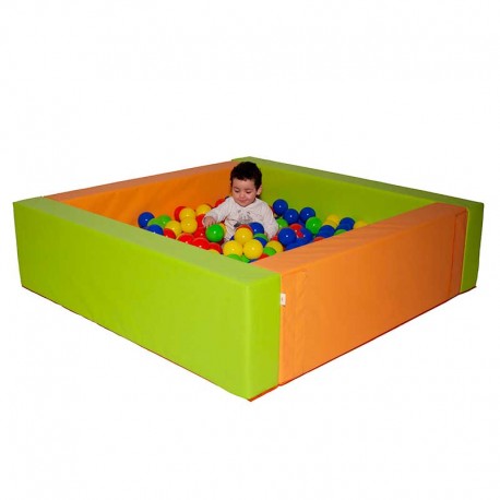 Piscina bolas espuma con velcros h 15 cm