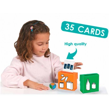 Separar y reciclar 5 contenedores 35 fichas