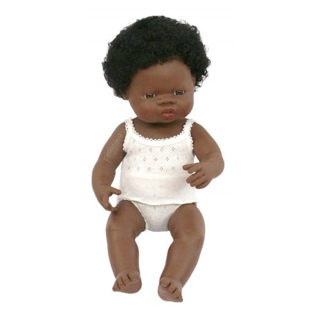 Muñeca niña africana vestida