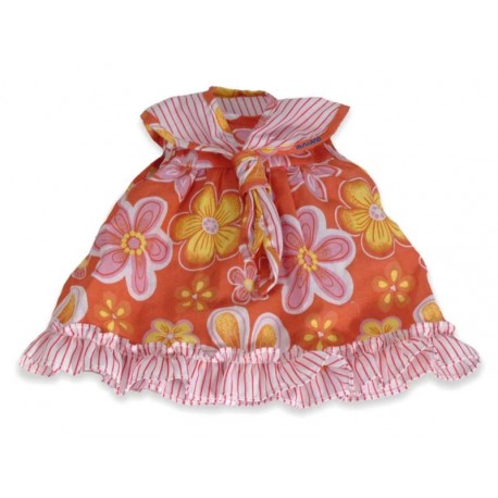 Vestido muñeca flores con pañuelo