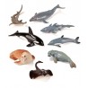 Surtido de 8 figuras de animales marinos