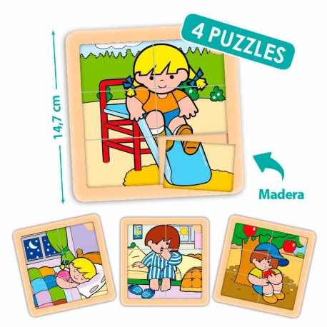 Puzzles madera 6 piezas Zaro y Nita