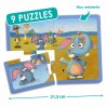 Puzzles cartón 4 piezas animales