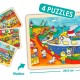 Puzzles madera 24 piezas transportes