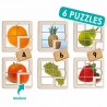 Puzzles progresivos madera 6 frutas