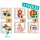 Puzzles progresivos madera 6 juguetes