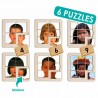 Puzzles progresivos madera 6 niños del mundo