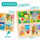 Puzzles de secuencias madera 4 piezas