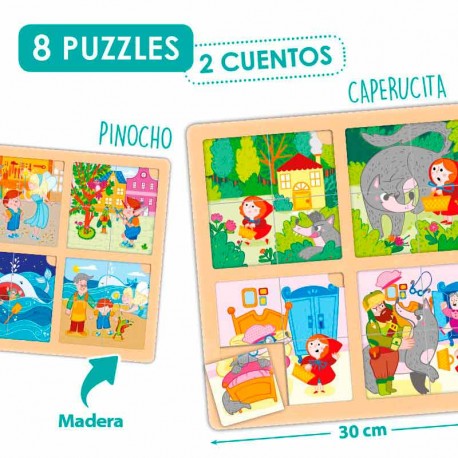 Puzzles de secuencias madera 4 piezas