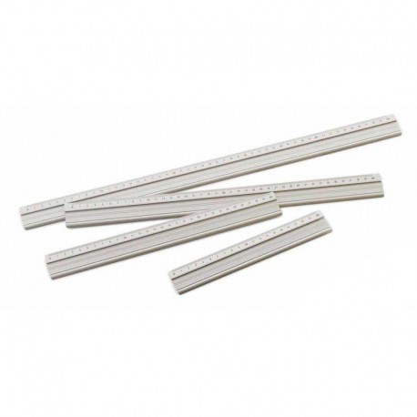 Reglas aluminio con goma 50 cm