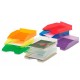 Bandejas plástico colores transparentes