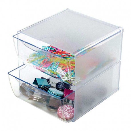 Organizador plástico 2 cajones