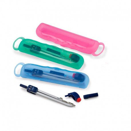 Compases escolares en estuche